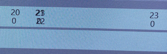 The triggers should be 20, 21, 22, and 23. The events for 21 and 22 happen very close together. This is an image of a trial including the extra trigger. There is a 23 overlapping with 21, and 22 is beneath them.